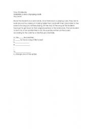 English Worksheet: palying with cards