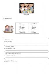 English worksheet: REVISION WORKSHEET