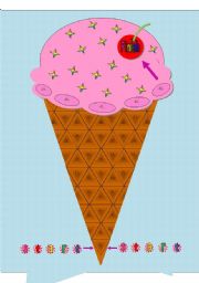 English Worksheet: Ice Cream Gameboard (with blank cards)