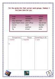 English worksheet: job