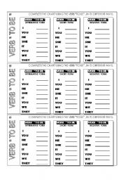 English Worksheet: VERB TO BE