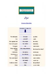 English Worksheet: Direct and indirect objects