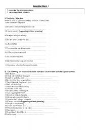 English worksheet: Remedial sheet
