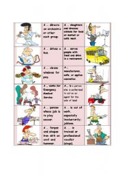 English Worksheet: Jobs and occupations!!! DOMINO!...part 4...
