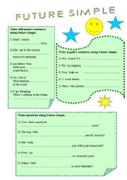 English Worksheet: Future Simple