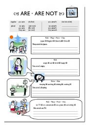 English worksheet: are & arent