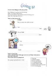 English worksheet: Going to