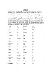 English Worksheet: Articles