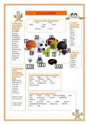 English Worksheet: Ballgames