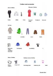 English worksheet: Clothes