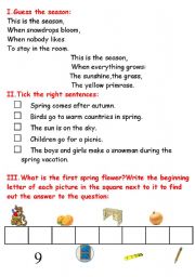 English worksheet: Spring is in the air