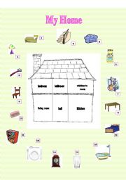 English Worksheet: My Home