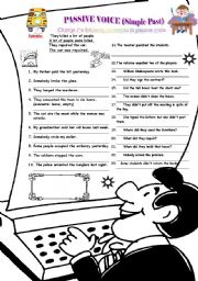 English Worksheet: Passsive Voice(Simple Past)