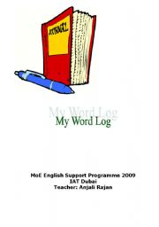 English Worksheet: my word log book