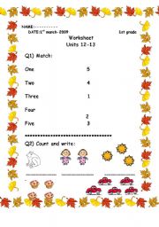 English worksheet: test for kids