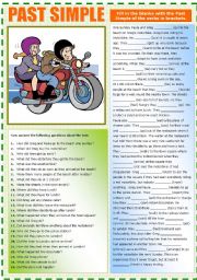 English Worksheet: Paula and Greg (PAST SIMPLE)