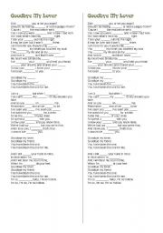 English Worksheet: goodbye my lover - james blunt