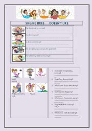 English Worksheet: simple present