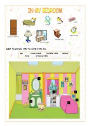 English Worksheet: In my bedroom