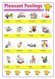 English Worksheet: Pleasant Feelings 