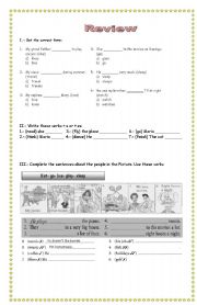 English Worksheet: exercises using simple present 3 forms