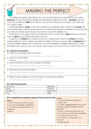 English Worksheet: Reading comprehension - Making the perfect Smoothie 1-2