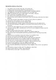 English worksheet: Reported Speech