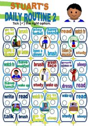 English Worksheet: DAILY ROUTINE - PART 2