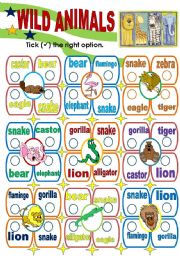 English Worksheet: WILD ANIMALS