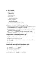 English Worksheet: Present Perfect x Simple Past - Past progressive