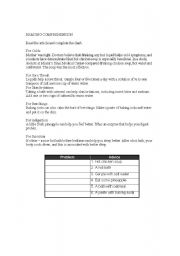 English worksheet: Home remedies