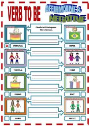 English Worksheet: VERB TO BE - MIXED FORMS