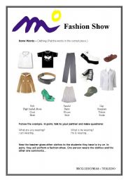English worksheet: Fashion show