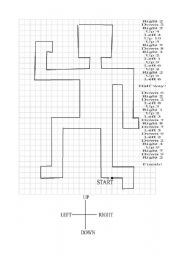 English Worksheet: Up-Down-Left-Right and Numbers practice