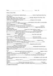 English Worksheet: Articles: An, An, The, and No Article (Harry Potter Theme)