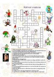 English Worksheet: Mythical creatures 2