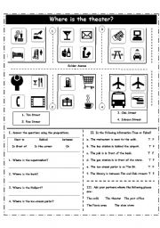 English Worksheet: Directions-Prepositions
