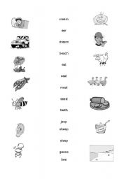 English worksheet: long e sound