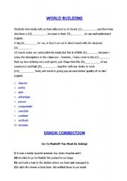 English Worksheet: Word building
