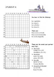 English Worksheet: Battleships