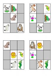 English worksheet: animal bingo