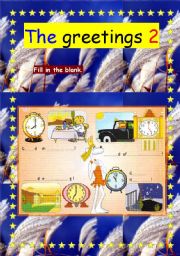 English worksheet: The greetings 2