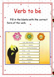 English worksheet: Verb to be