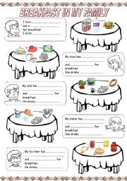 English Worksheet: MEALS IN MY FAMILY (1) - BREAKFAST