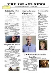 English Worksheet: The Island news