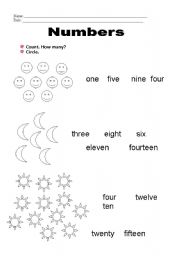 English worksheet: Numbers - revisions