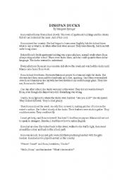 English Worksheet: reading comprehension