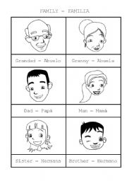 English Worksheet: Family