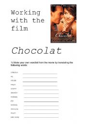 Working with the film CHOCOLAT