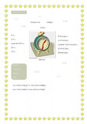 English worksheet: Giving the time